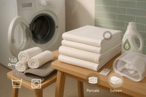 Meta description: A global, Pakistan-rooted care guide for percale and sateen sheets, plus towels and bath mats. Temperatures, detergents, drying, stain fixes, and simple routines that protect softness and color.