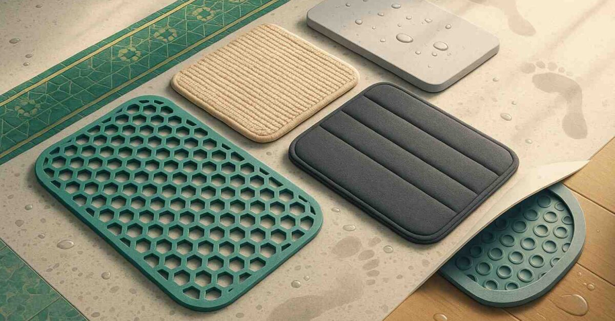 Blog7 Featured img Meta description: Non slip bath mats that actually stay put compare cotton, microfiber and memory foam, sizes, GSM, drying time, and care. A global guide with Pakistan specific notes.