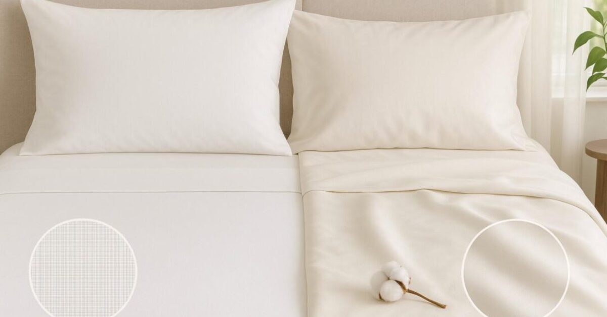 Meta description: Percale vs sateen, demystified feel, breathability, durability and care. A global guide (Pakistan-rooted) to choosing sheets you’ll love year-round.